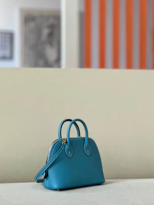 77321822490e284-jpg Hermès Mini Bolide Evercolor D2 New denim blue Gold Hardware 18cm Full Handmade