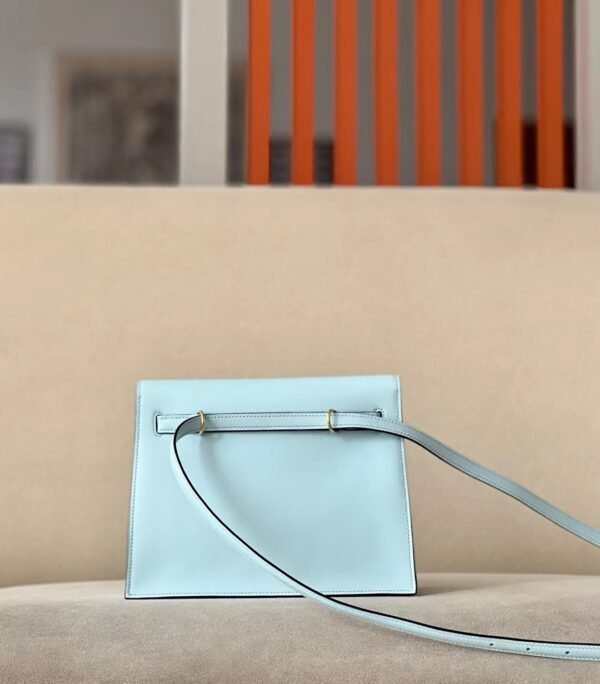 Hermes Kelly Dance Swift TO Sky Blue Gold Hardware 22cm Full Handmade