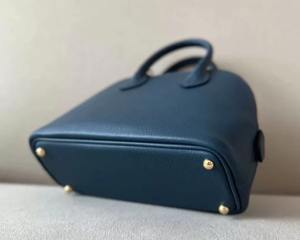 Hermès Bolide Evercolor 7P Prussian blue Gold Hardware 18cm Full Handmade