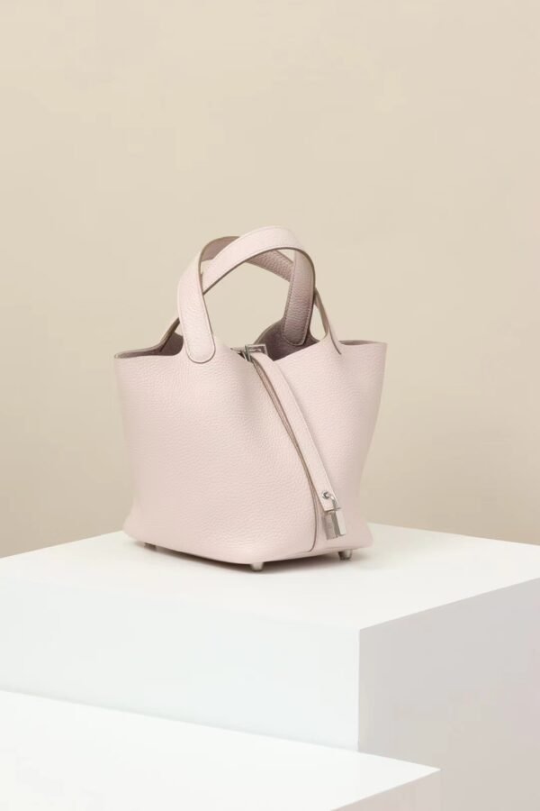 GPC Mode Picotin TC Leather 09 Light Purple Pink Silver Hardware 18cm Full Handmade