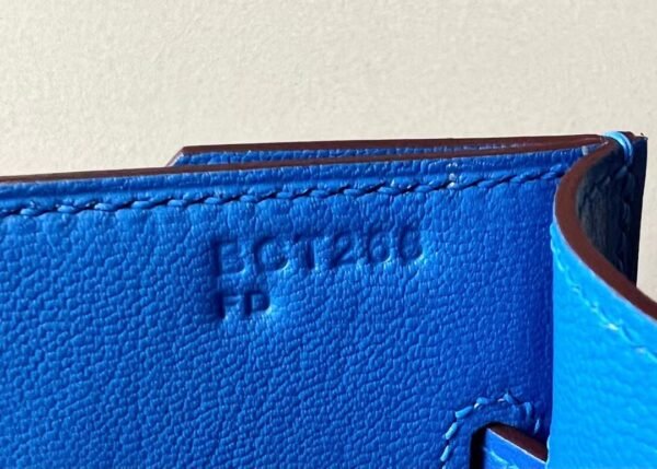 Hermes Kelly Depeches Swift T7 Blue & CK89 Black & CK37 Golden Brown Silver Hardware 25cm Full Handmade