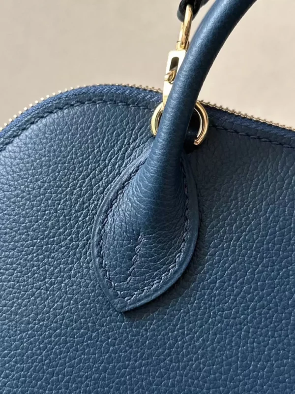 Hermès Bolide Evercolor 7P Prussian blue Gold Hardware 18cm Full Handmade