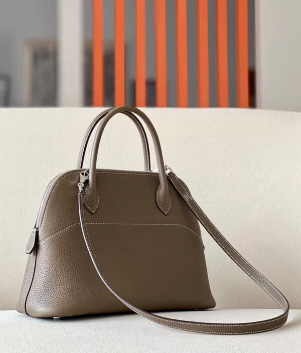 Hermes Bolide TC Etoupe Grey Silver Hardware 31cm Full Handmade