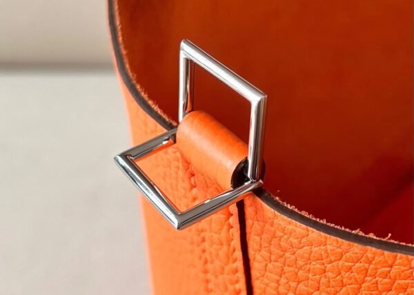 Hermes Picotin TC CK93 Classic Orange Silver Hardware 18cm Full Handmade