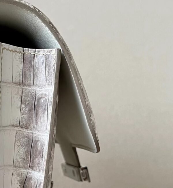 Hermès Constance Matte Niloticus crocodile 01 Himalaya Silver Hardware 18cm Full Handmade