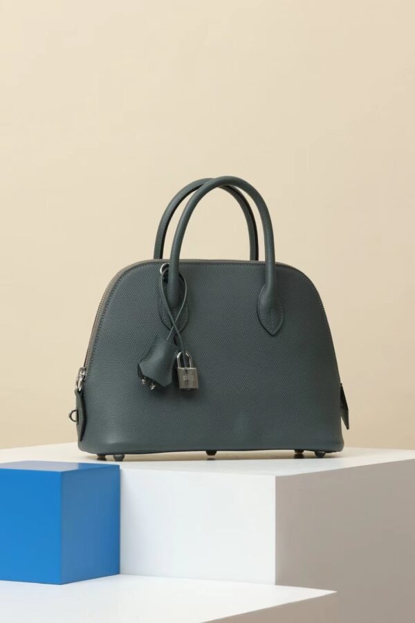 GPC Mode Bolide Epsom N7 Bluish blue Silver Hardware 25cm Full Handmade