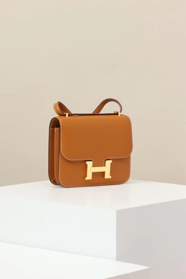 GPC Mode Constance Epsom 1H Golden Brown Gold Hardware 18cm Full Handmade