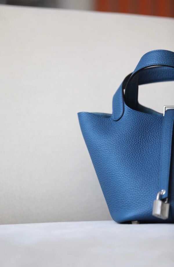 Hermès picotin TC S4 Deep Blue Silver Hardware 18cm Full Handmade