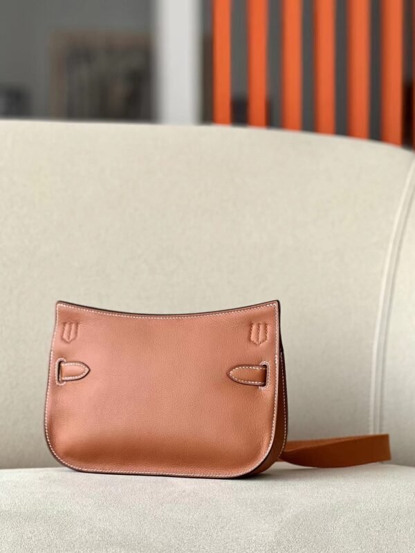 Hermes Mini Jypsiere Evercolor CK37 Golden Brown Gold Hardware 23cm Full Handmade