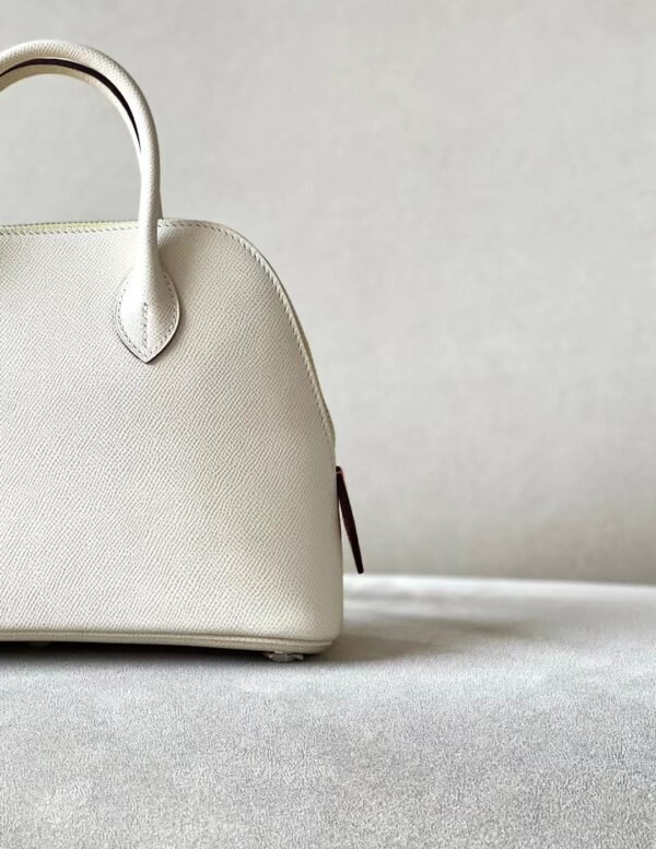 Hermes Bolide Epsom Nata & 9R Lemon yellow & Deep orange Silver Hardware 26cm Full Handmade