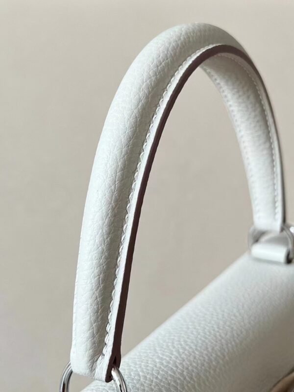 Hermes Kelly Togo 80 Pearl grey Silver Hardware 28cm Full Handmade