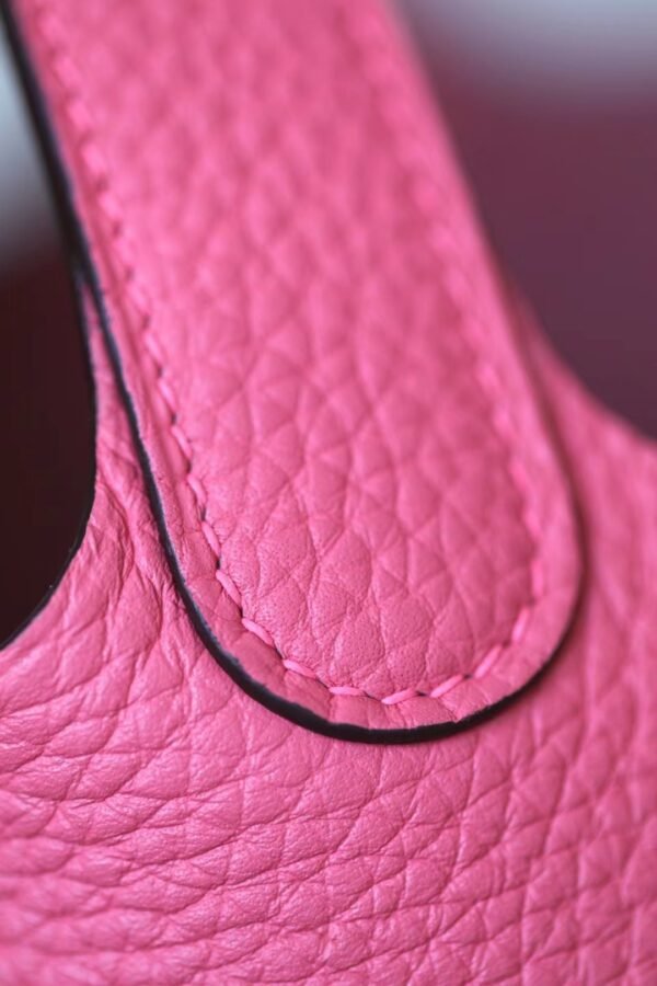 Hermès Picotin TC U5 Rose Pink Silver Hardware 18cm Full Handmade