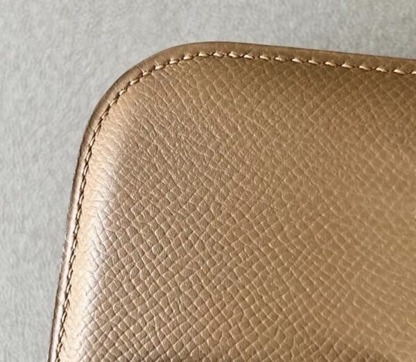 Hermès Constance Epsom Khaki tea color enamel buckle Silver Hardware 18cm Full Handmade