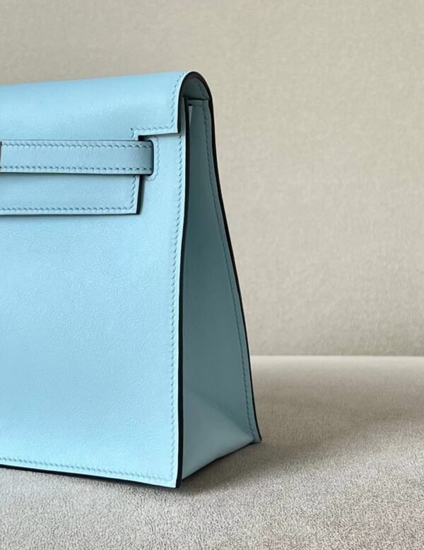Hermes Kelly Dance Swift TO Sky Blue Gold Hardware 22cm Full Handmade