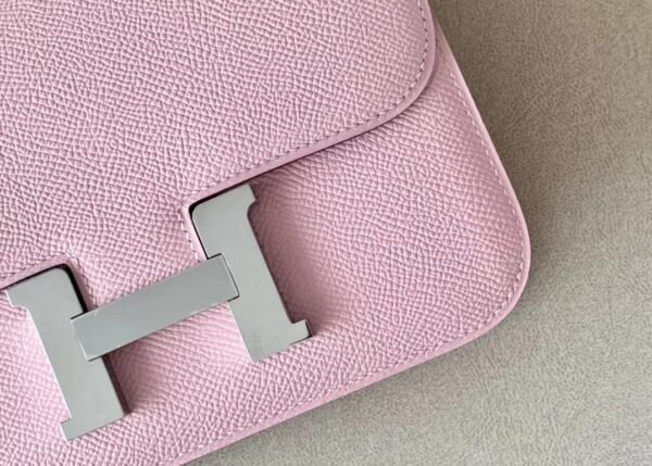 Hermès Constance Epsom 3Q sakura pink Silver Hardware 18cm Full Handmade