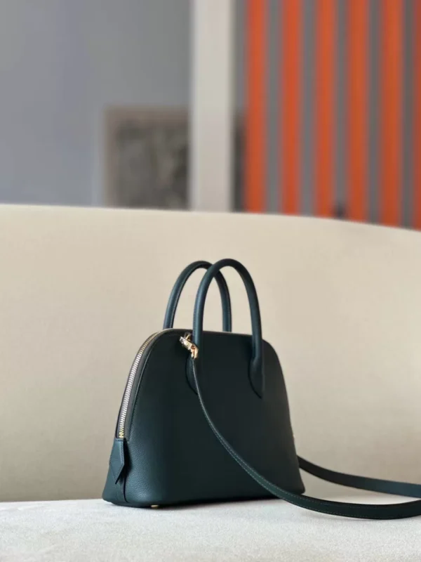Hermès Bolide Evercolor 1T Dark green Gold Hardware 26cm Full Handmade