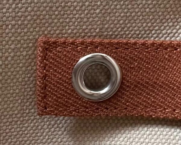 GPC Mode Herbag Barenia & Canvas off-white & Brown Silver Hardware 31cm Full Handmade