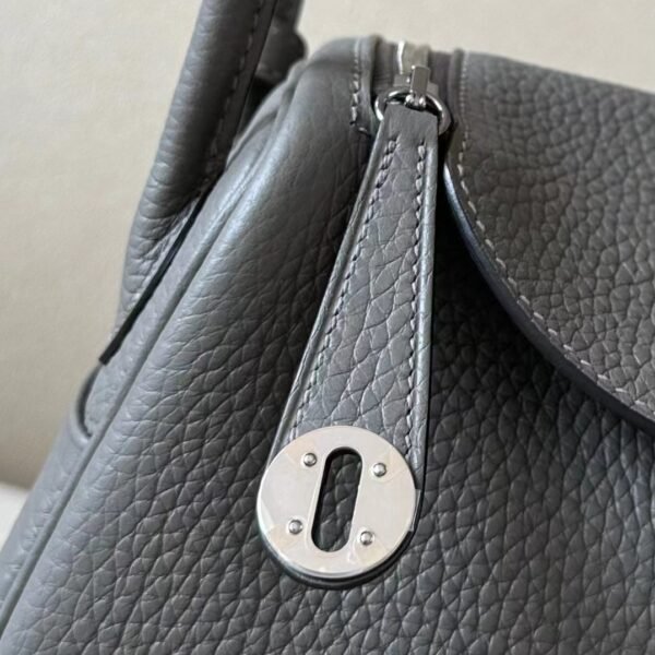 8bb12be6759f8bf Hermès mini Lindy TC clemence OL Deep Grey Silver Hardware 19cm Full Handmade