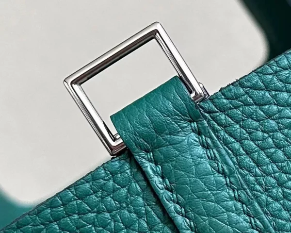 Hermès Picotin TC 6Z peacock green Silver Hardware 18cm Full Handmade