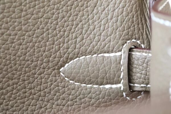 Hermes Kelly Togo CK18 Etoupe Grey Gold Hardware 28cm Full Handmade