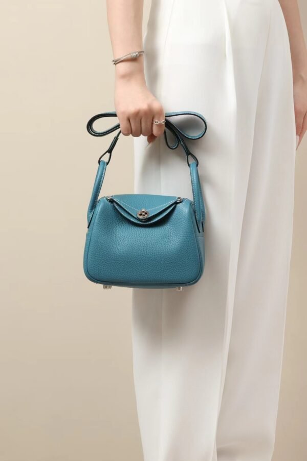 GPC Mode Lindy clemence Leather D2 New Denim blue Silver Hardware 19cm Full Handmade