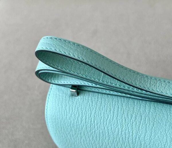 Hermes Constance Chevre 7v Candy Blue Silver Hardware 18cm Full Handmade