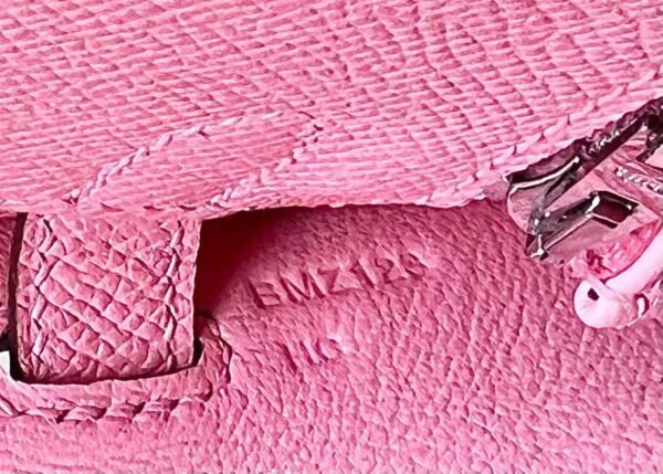 Hermes Kelly Epsom 1Q Creamy Pink Silver Hardware 25cm Full Handmade