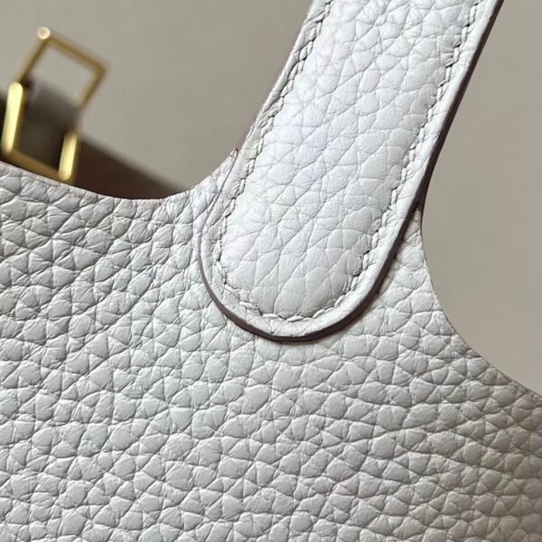 90cfb90c267c148 Hermès Picotin TC 8L Ice White Gold Hardware 18cm Full Handmade