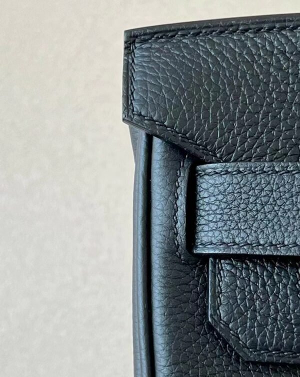 Hermes Kelly Hacados Togo CK89 Black Silver Hardware 18cm Full Handmade