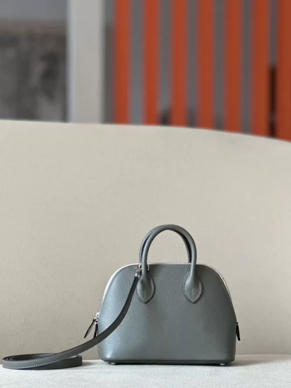 918c4bcd6c60886-jpg-1 Hermès Bolide Evercolor 0L Grey & 8L Ice white Silver Hardware 18cm Full Handmade