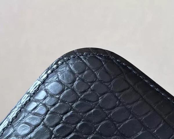 Hermès Constance Matte Alligator crocodile CK89 Black Silver Hardware 19cm Full Handmade
