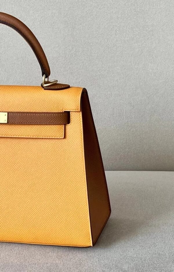 Hermes Kelly Epsom CK37 Golden Brown & 9V Yellow Gold Hardware 25cm Full Handmade