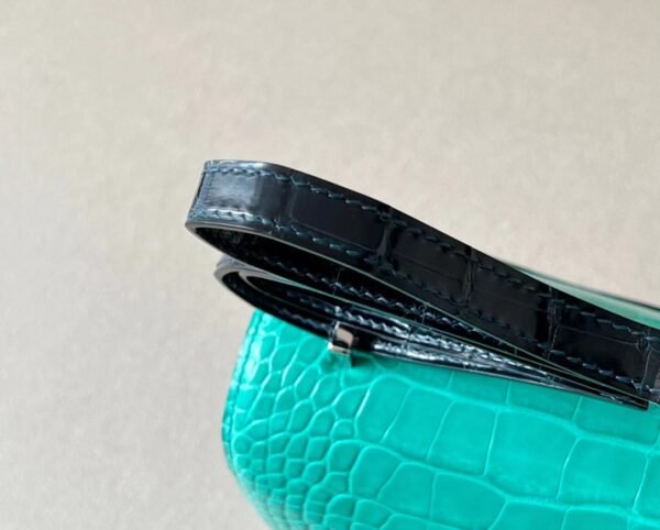 Hermes Constance Shiny Alligator 06 turquoise & 60 Cypress green & 1I Kahaki crocodile buckle Silver Hardware 18cm Full Handmade