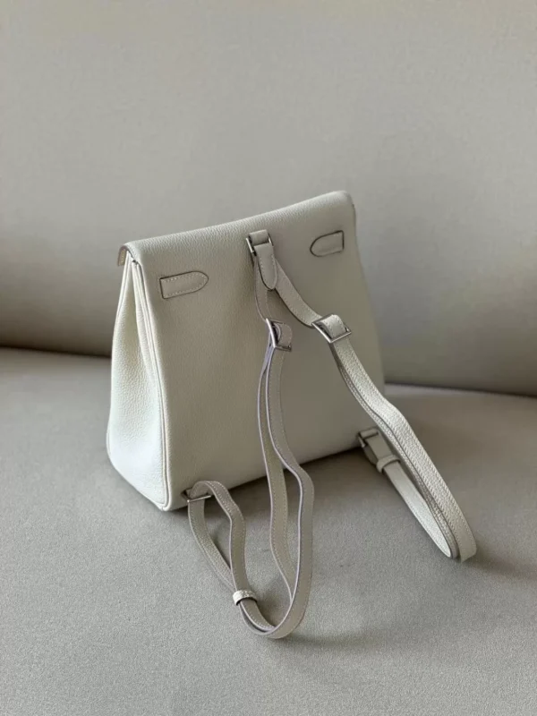 Hermès Kelly ado Togo CC10 Creamy White Silver Hardware 21cm Full Handmade