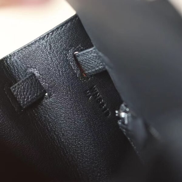 946e700f2d95254 GPC Mode Kelly Epsom Leather CK89 Black Silver Hardware 25cm Full Handmade