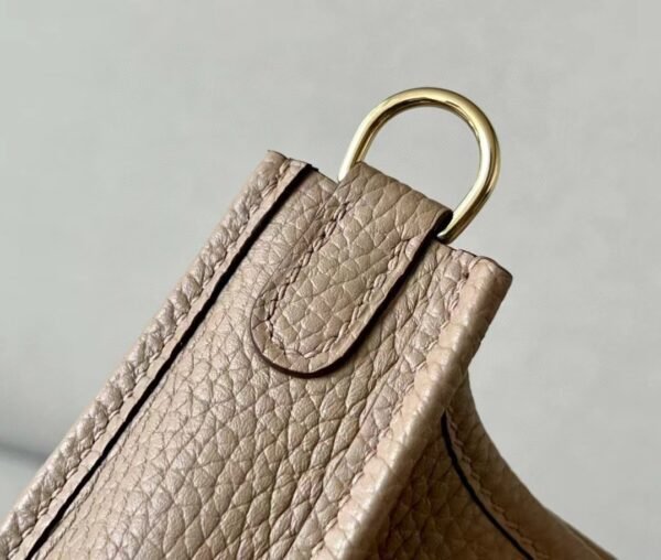 Hermes Evelyne TC Leather OM khaki Gold Hardware 17cm Full Handmade