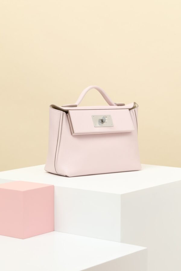 GPC Mode Mini Kelly 2424 Evercolor & Swift 09 Light Purple Pink Silver Hardware 21cm Full Handmade