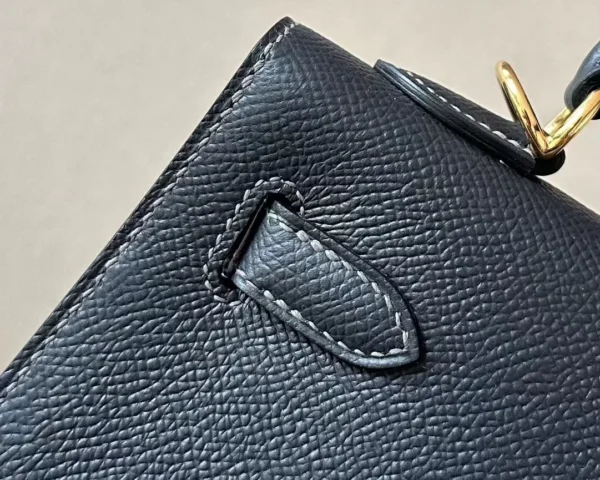 Hermès Kelly Epsom 88 Graphite grey Gold Hardware 25cm Full Handmade