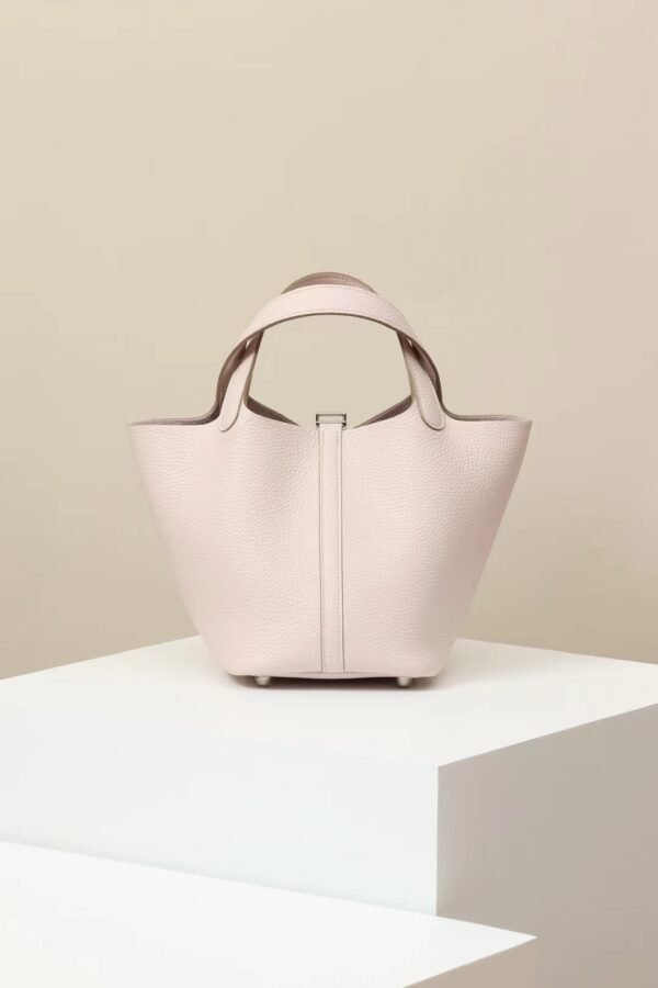 GPC Mode Picotin TC Leather 09 Light Purple Pink Silver Hardware 18cm Full Handmade