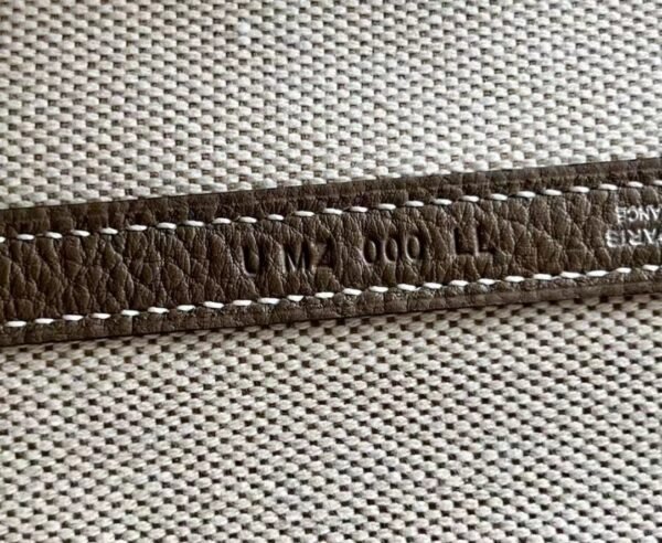 Hermes Garden Party TC Leather & Canvas Creamy White & Etoupe Silver Hardware 36cm Full Handmade