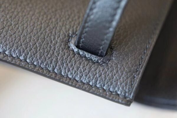 Hermes Kelly dance evercolor CK89 Black Silver Hardware 22cm Full Handmade