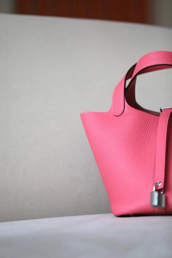 Hermès Picotin TC U5 Rose Pink Silver Hardware 18cm Full Handmade