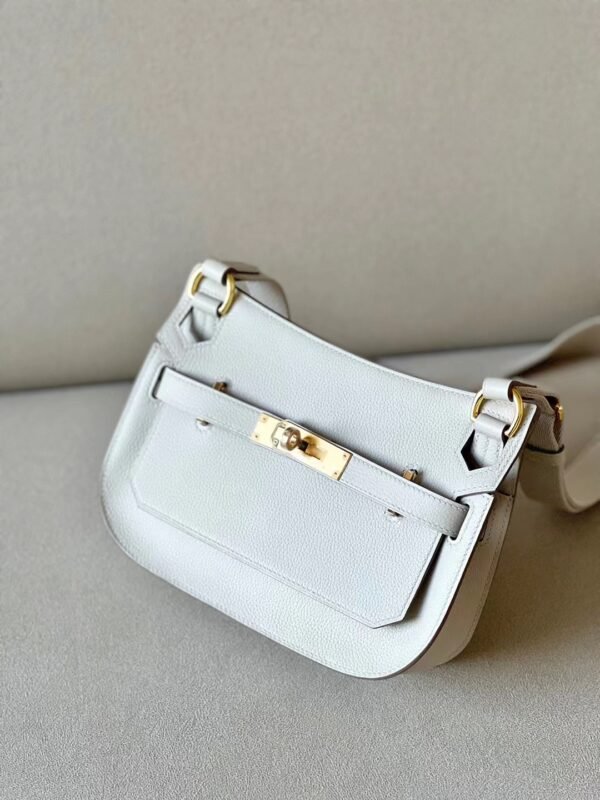 Hermes Mini Jypsiere Evercolor Grey Gold Hardware 23cm Full Handmade