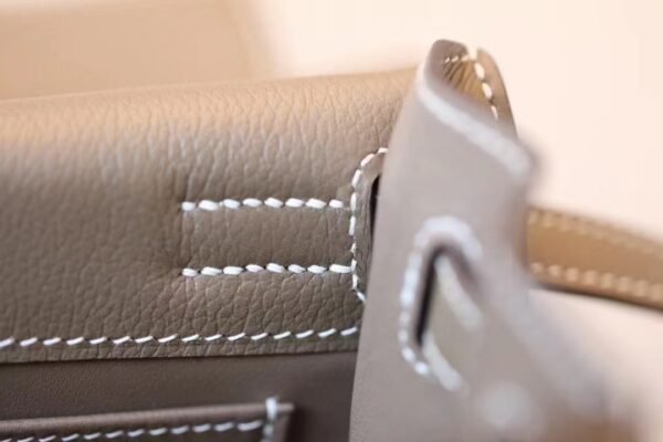 Hermes Kelly dance evercolor CK18 Etoupe Grey Silver Hardware 22cm Full Handmade