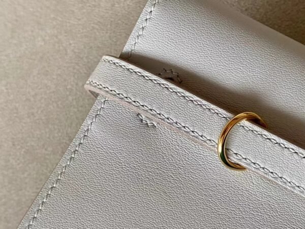 Hermès Kelly dance Swift 80 Pearl grey Gold Hardware 22cm Full Handmade