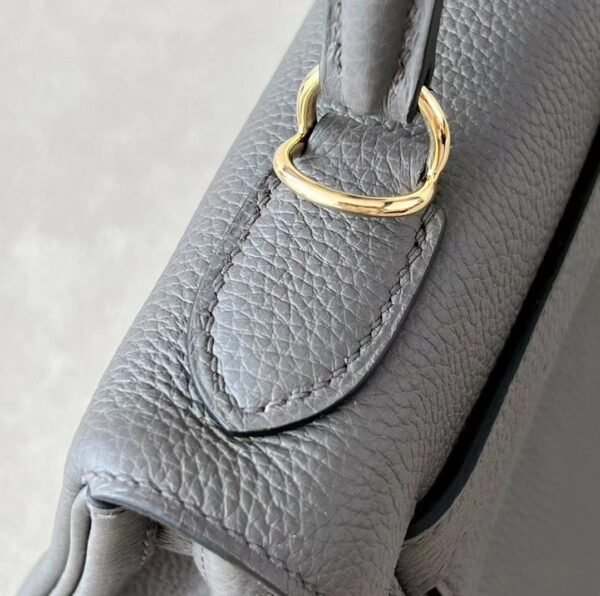 Hermes Kelly Togo CK18 Etoupe Grey Silver Hardware 28cm Full Handmade