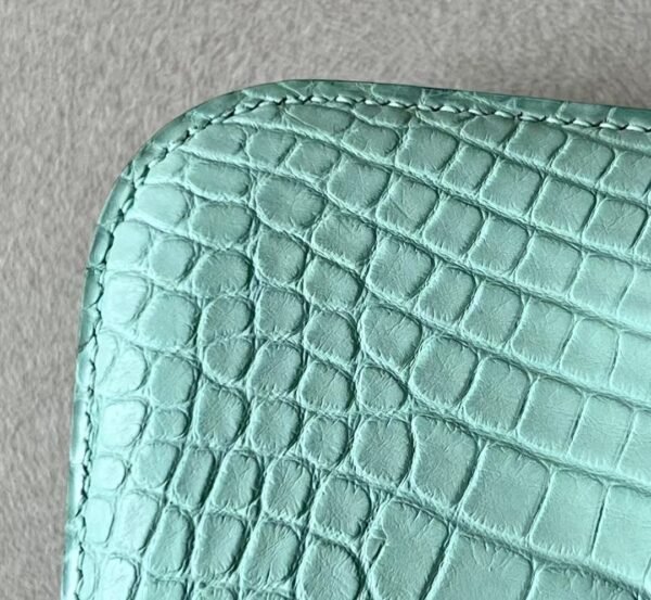 Hermes Constance Matte Alligator crocodile 6U Mint green Silver Hardware 18cm Full Handmade