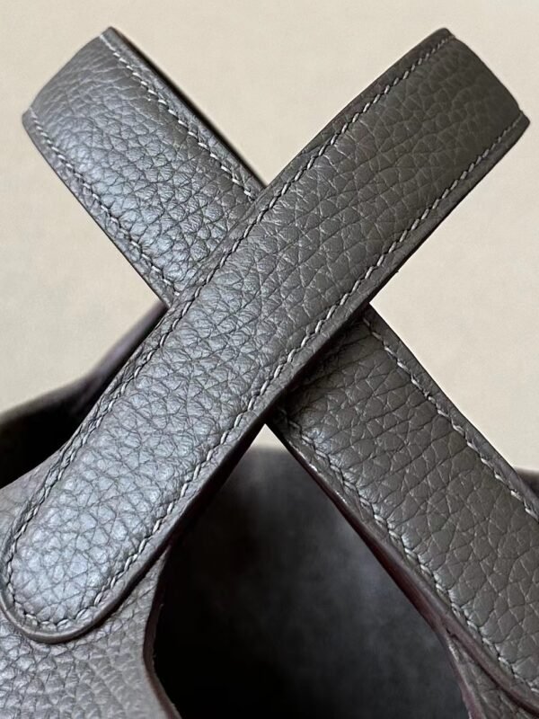 Hermès Picotin TC Leather 8F tinware grey Gold Hardware 18cm Full Handmade