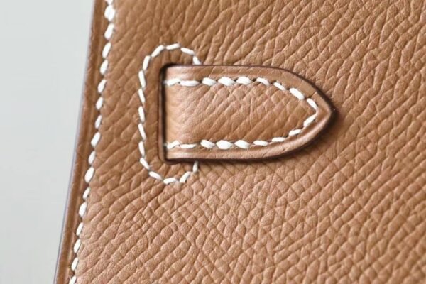 Hermes Mini Kelly Epsom CK37 Golden Brown Gold Hardware 19cm Full Handmade