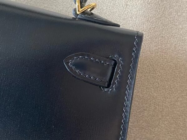 Hermes Mini Kelly Box Black Gold Hardware 19cm Full Handmade